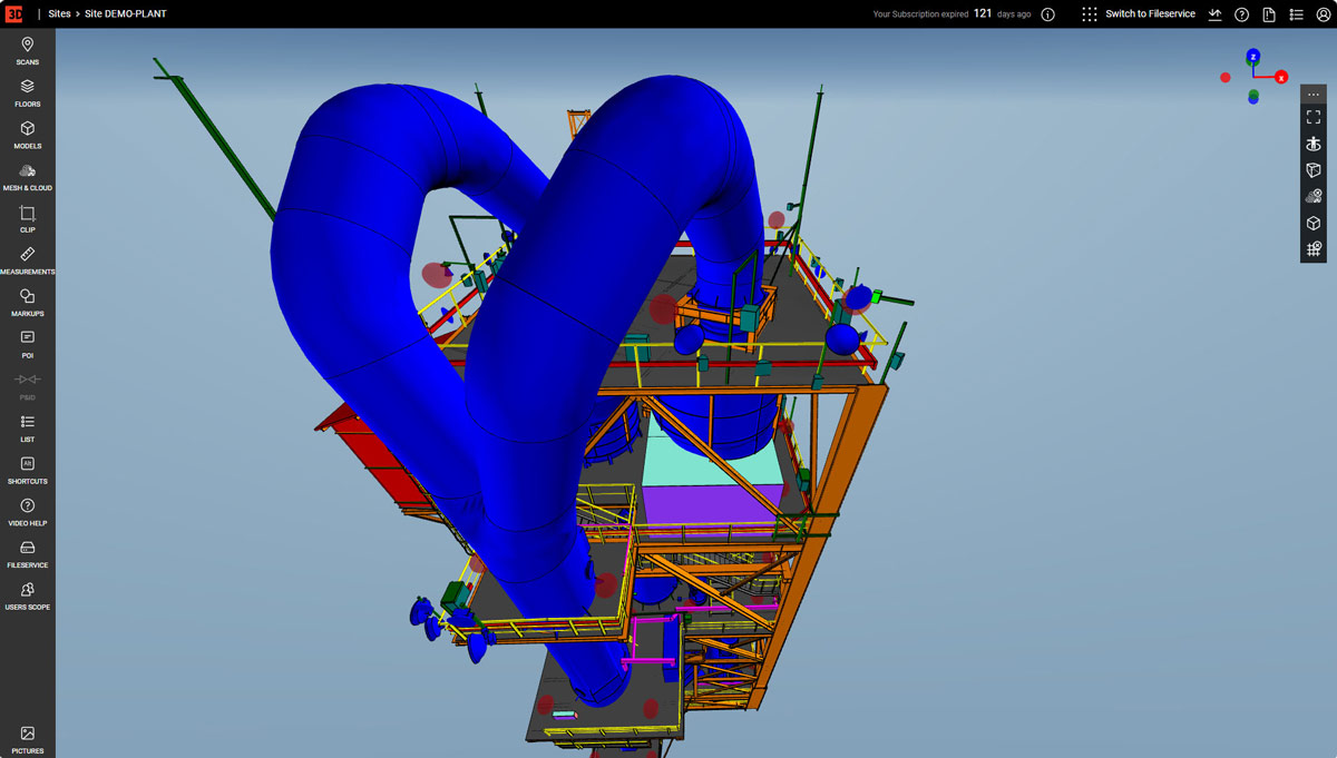 3D CAD model viewed in a web browser via the Webpano platform – no CAD software required