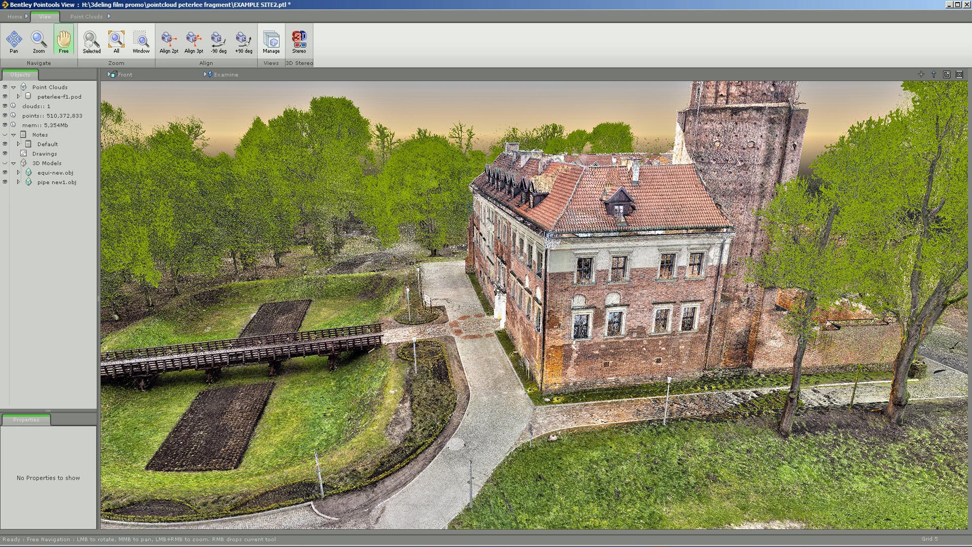 BENTLEY POINTOOLS VIEW - architectural example - 3Deling