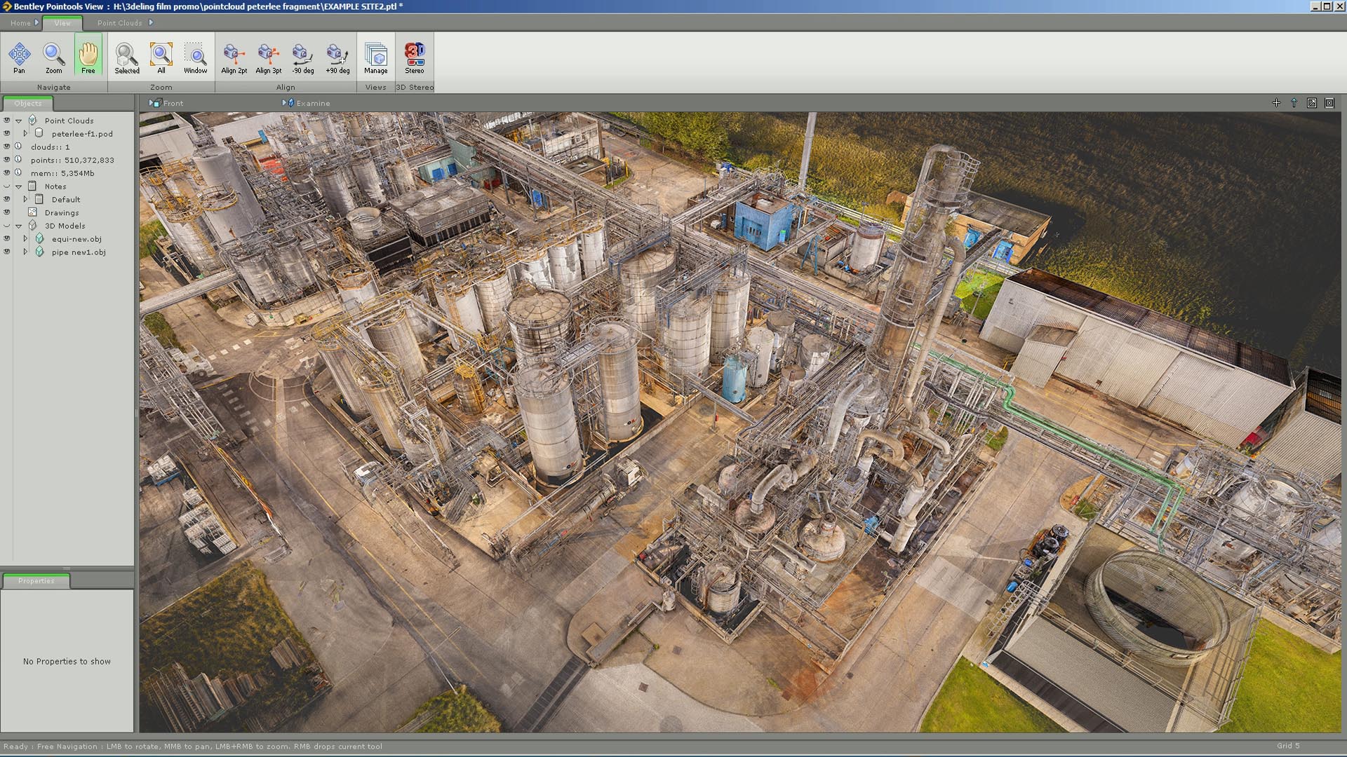 BENTLEY POINTOOLS VIEW - industrial example - 3Deling