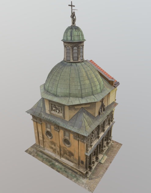 3D photogrammetry mesh model of Boim Chapel in Lviv