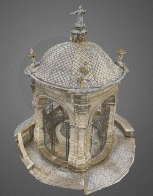 3D photogrammetry mesh model of St. John of Dukla well in Lviv